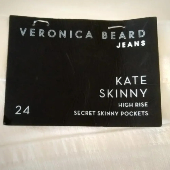 Veronica Beard Jeans  24 White Kate Skinny High Rise Snap Button side NEW - Picture 7 of 15